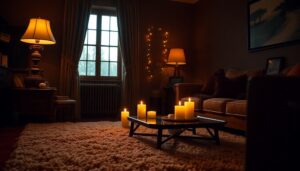 cozy atmosphere through lighting